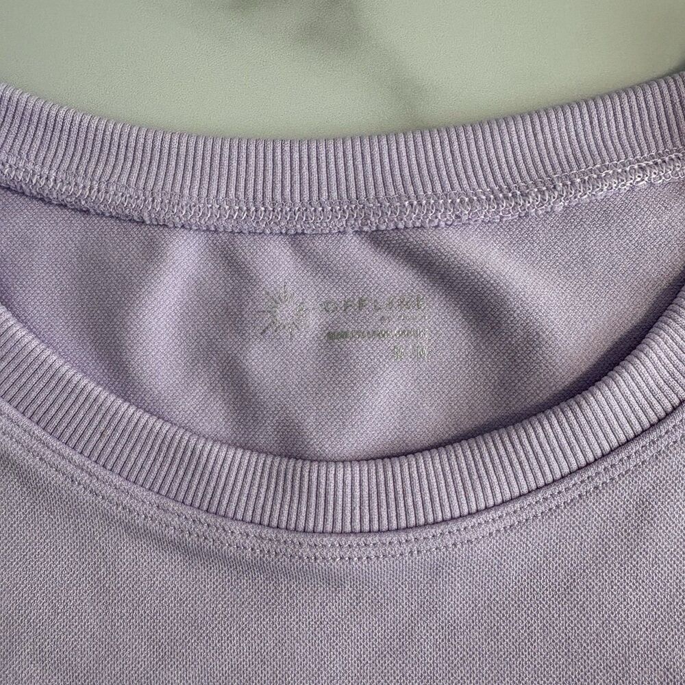 OFFLINE by Aerie Seamless Cropped T-Shirt Lilac Women Size Medium - Picture 2 of 6